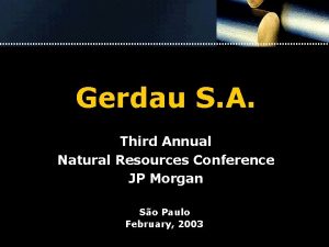 Gerdau S A Third Annual Natural Resources Conference