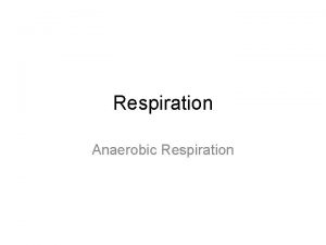 Respiration Anaerobic Respiration Learning outcomes Success criteria By