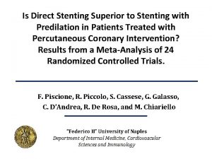 Is Direct Stenting Superior to Stenting with Predilation