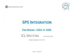 SPS INTEGRATION FIRE DOORS LSS 1 ET LSS