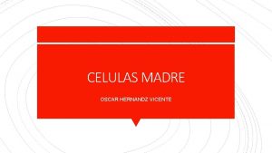 CELULAS MADRE OSCAR HERNANDZ VICENTE ULTIMOS DESAFIOS ETICOS