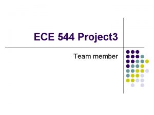 ECE 544 Project 3 Team member Assumptions and