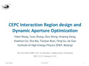 CEPC Interaction Region design and Dynamic Aperture Optimization