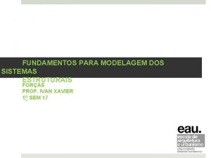 FUNDAMENTOS PARA MODELAGEM DOS SISTEMAS ESTRUTURAIS FORAS PROF