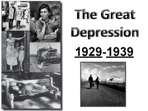 The Great Depression 1929 1939 Causes of the