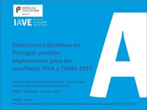 Soluciones Educativas en Portugal posibles explicaciones para los
