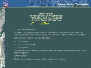 ELIANA BEROES INTRODUCCION A LA INVESTIGACION PROFESORA NATHALIA