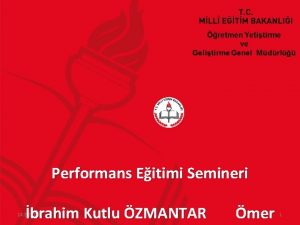 Performans Eitimi Semineri brahim Kutlu ZMANTAR 14 2