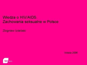 Wiedza o HIVAIDS Zachowania seksualne w Polsce Zbigniew