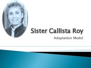 Sister Callista Roy Adaptation Model Background Received bachelors