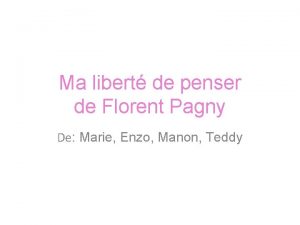 Ma libert de penser de Florent Pagny De