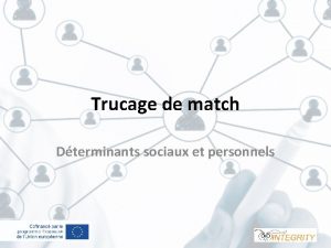 Trucage de match Dterminants sociaux et personnels Rcapitulatif