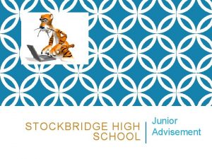 STOCKBRIDGE HIGH SCHOOL Junior Advisement SHS GUIDANCE AND