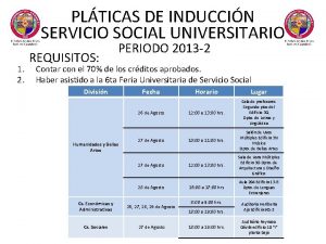 PLTICAS DE INDUCCIN SERVICIO SOCIAL UNIVERSITARIO 1 2