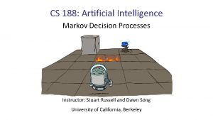 CS 188 Artificial Intelligence Markov Decision Processes Instructor