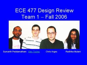 ECE 477 Design Review Team 1 Fall 2006