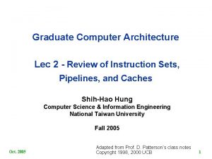 Graduate Computer Architecture Lec 2 Review of Instruction