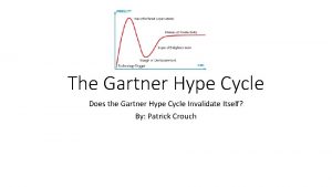 The Gartner Hype Cycle Does the Gartner Hype