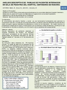 ANLISIS DESCRIPTIVO DE FAMILIAS DE PACIENTES INTERNADOS EN