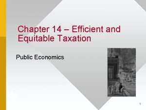 Chapter 14 Efficient and Equitable Taxation Public Economics