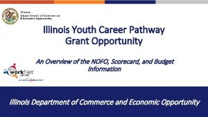 Illinois Youth Career Pathway Grant Opportunity An Overview