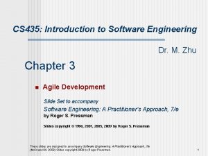 CS 435 Introduction to Software Engineering Dr M