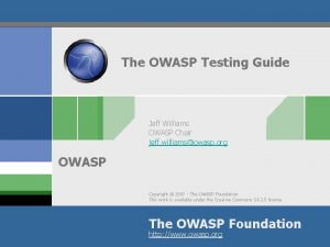 Owasp testing guide