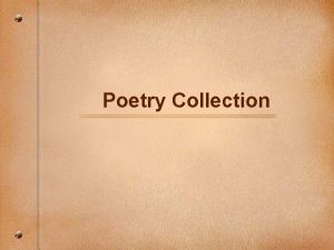 Poetry Collection Five Senses Poem Formula Line 1