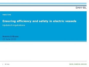 MARITIME Ensuring efficiency and safety in electric vessels