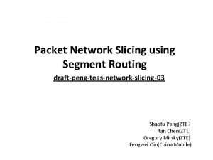 Network slicing with segment routing