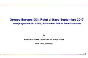 Groupe Europe G 3 Point dtape Septembre 2017