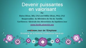 Devenir puissantes en valorisant Par Elaine Oliver MA