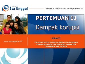 PERTEMUAN 11 Dampak korupsi SISWATI PROGRAM STUDI D