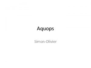 Aquops SimonOlivier Nom de latelier 113 Pratique pdagogique