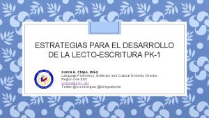 ESTRATEGIAS PARA EL DESARROLLO DE LA LECTOESCRITURA PK1