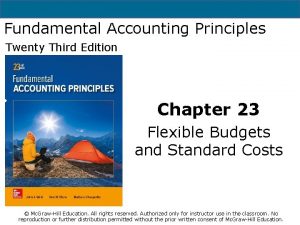Fundamental Accounting Principles Twenty Third Edition Chapter 23