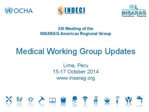 XIII Meeting of the INSARAG Americas Regional Group