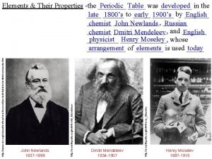 Dmitri Mendeleev 1834 1907 http en wikipedia orgwikiHenryMoseley