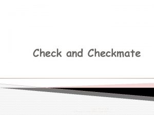 Check and Checkmate Liam Murray 2019 primary chess