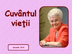 Cuvntul vieii Ianuarie 2010 Voi vei fi martorii