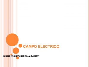 CAMPO ELECTRICO DIANA YULIETH MEDINA GOMEZ QUE ES