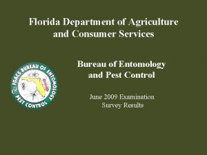 Florida Department of Agriculture and Consumer Services Bureau