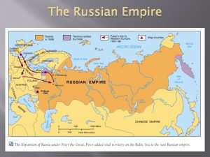 The Russian Empire The Russian Empire In the