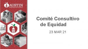 Comit Consultivo de Equidad 23 MAR 21 Servicios