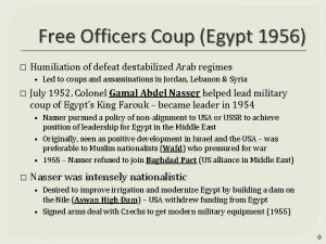 Free Officers Coup Egypt 1956 Humiliation of defeat