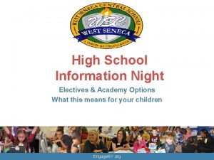 High School Information Night Electives Academy Options What