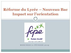 Rforme du Lyce Nouveau Bac Impact sur lorientation