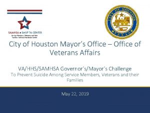 City of Houston Mayors Office Office of Veterans