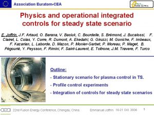 Association EuratomCEA TORE SUPRA Physics and operational integrated