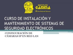 CURSO DE INSTALACIN Y MANTENIMIENTO DE SISTEMAS DE